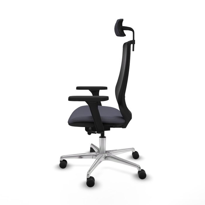 PIQUERAS Y CRESPO Silla de oficina Mardos con mecanismo Sincro/Traslack, Gris oscuro y Negro