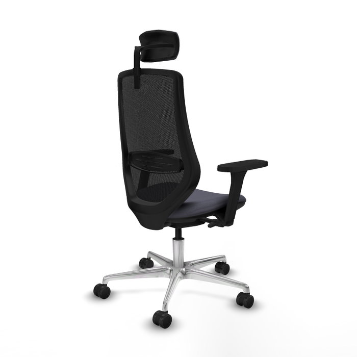 PIQUERAS Y CRESPO Silla de oficina Mardos con mecanismo Sincro/Traslack, Gris oscuro y Negro