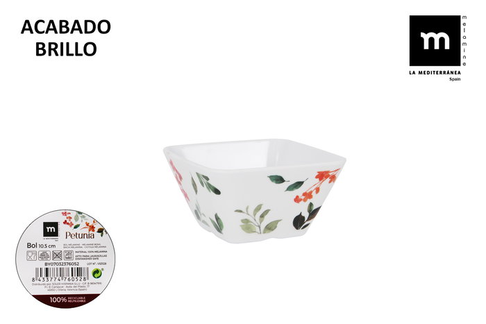 La Mediterranea Bol Melamina Colección Petunia 10.5 cm Brillo Md (36 Unidades) La Mediterranea Bol Melamina Colección Petunia 10.5 cm Brillo Md (36 Unidades)
