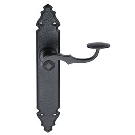 Juego de manilla placa 275 x 45 mm puertas forja negro MF-100