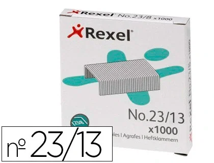 Rexel Grapas 23/13 Galvanizadas Caja de 1000 Rexel Grapas 23/13 Galvanizadas Caja de 1000