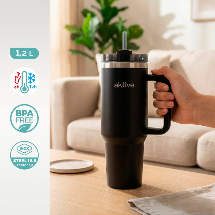 AKTIVE Vaso Térmico Acero Inox