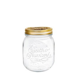 Bormioli Bote Quattro Stagioni con Tapa, Vidrio, 25 cl - Alto 93 mm (Set de 12)