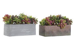 DKD Home Decor Planta Gris Marron 11 x 14.5 x 23.5 cm (4 Unidades)