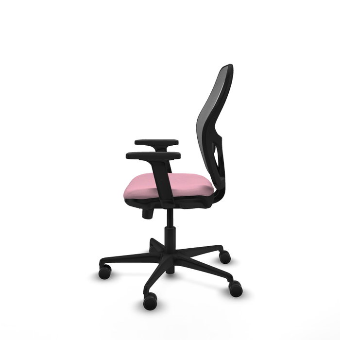 PIQUERAS Y CRESPO Silla de oficina Jorquera con mecanismo Sincro/Traslack, Rosa y Gris