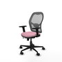 PIQUERAS Y CRESPO Silla de oficina Jorquera con mecanismo Sincro/Traslack, Rosa y Gris
