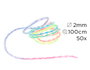 Innspiro Hilos Scoubidous Fluorescentes Twist Interior 2mm 100cm 50u