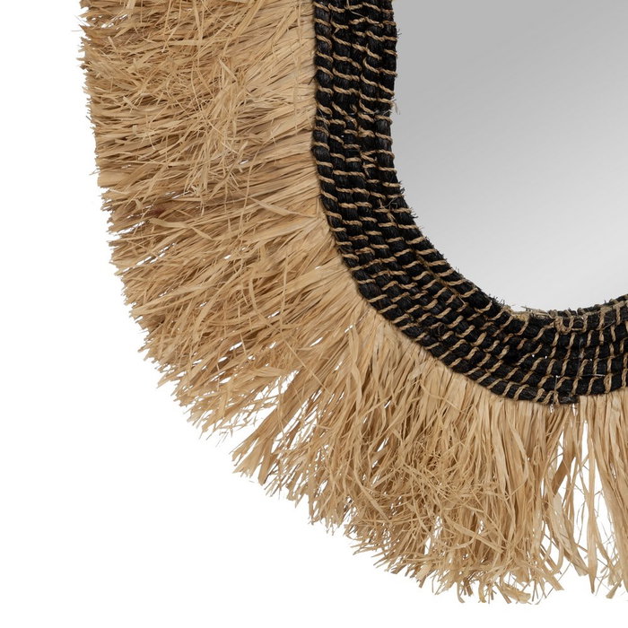 Espejo Fibra Natural Decoración 55 X 4 X 90 cm Espejo Fibra Natural Decoración 55 X 4 X 90 cm