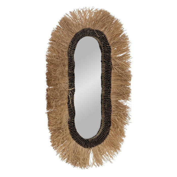 Espejo Fibra Natural Decoración 55 X 4 X 90 cm Espejo Fibra Natural Decoración 55 X 4 X 90 cm