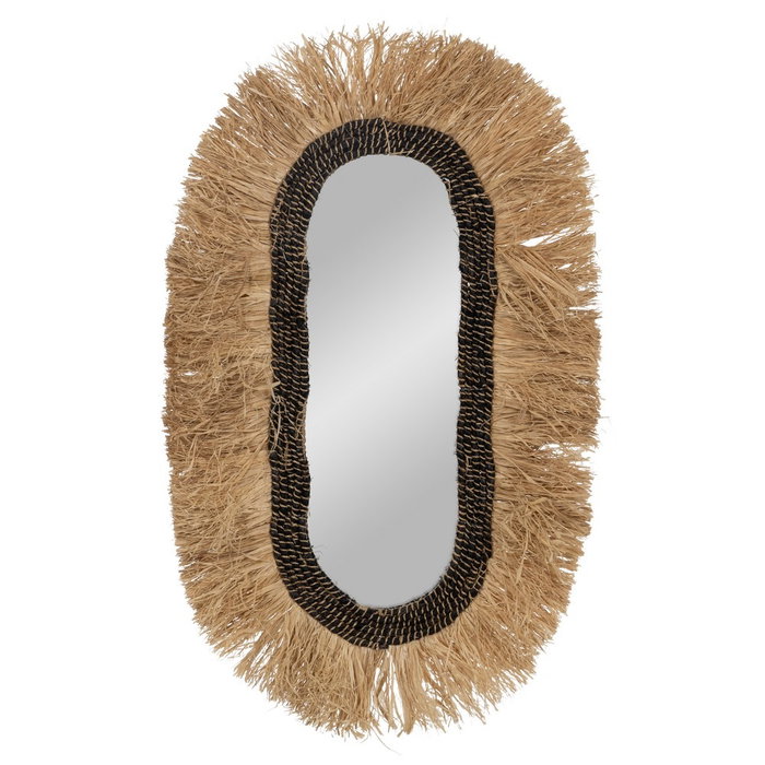 Espejo Fibra Natural Decoración 55 X 4 X 90 cm Espejo Fibra Natural Decoración 55 X 4 X 90 cm