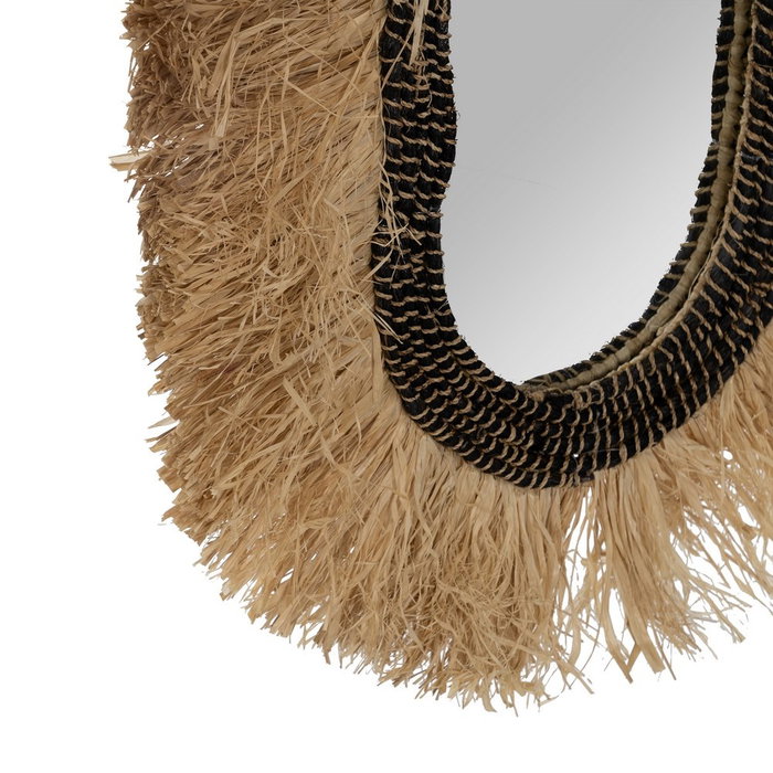 Espejo Fibra Natural Decoración 55 X 4 X 90 cm Espejo Fibra Natural Decoración 55 X 4 X 90 cm