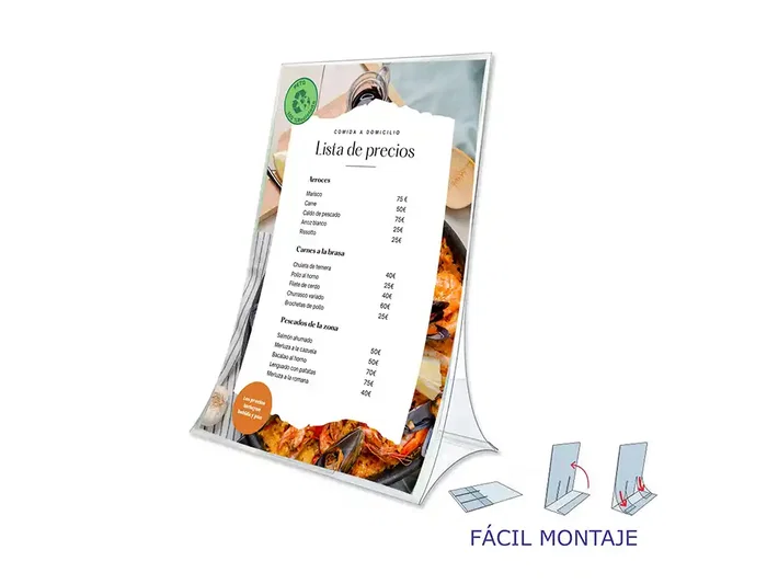 Archivo 2000 Expositor Sobremesa DIN A4 Vertical Transparente PET 100% Reciclable 105x210x300 mm