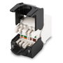Digitus Módulo Keystone RJ45 CAT 5e Clase D sin Apantallar (UTP) para Montaje sin Herramientas, Negro/Blanco