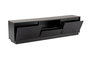 Nordure Mueble TV Wood Black Soporte TV Salón Tablero Melamina Madera Negro 160x42x29.5cm
