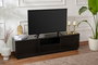 Nordure Mueble TV Wood Black Soporte TV Salón Tablero Melamina Madera Negro 160x42x29.5cm
