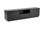 Nordure Mueble TV Wood Black Soporte TV Salón Tablero Melamina Madera Negro 160x42x29.5cm