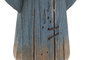 DKD Home Decor Figura de Madera Reciclada Cola Tiburón Azul