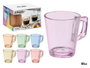 VIVALTO Taza de Café de Vidrio Surtida 6 Colores 85 ml (Pack de 72)