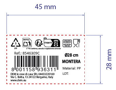 Inde Tapa Protectora para Microondas Transparente "Montera" 28 cm (27.8 x 27.9 x 7.8 cm) (24 Unidades)