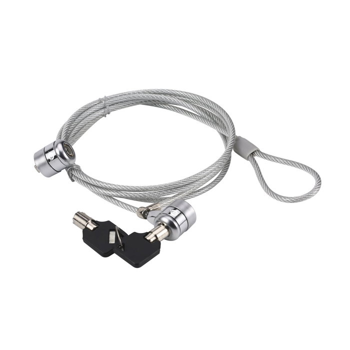 Conceptronic CNBSLOCK15T Candado de doble cabezal para portátil de 1,5m