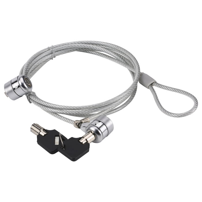 Conceptronic CNBSLOCK15T Candado de doble cabezal para portátil de 1,5m