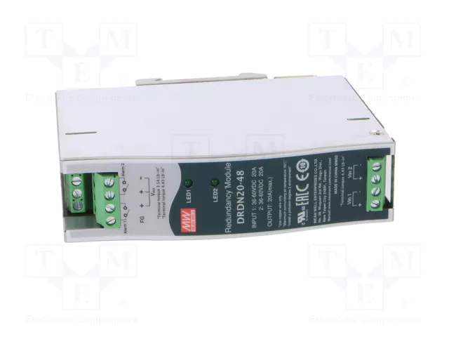 MEAN WELL DRDN20-48 Módulo de redundancia para carril DIN 48VDC 20A