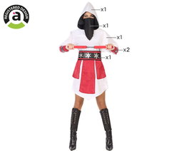 Atosa Disfraz Ninja Mujer Adulto Blanco XS-S