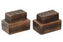 DKD Home Decor Joyero Arabe Marron 10 x 6 x 15 cm Set de 2 piezas (4 Unidades)