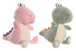 DKD Home Decor Peluche Dinosaurio Rosa Palo Verde 15x20x15cm 12 Unidades