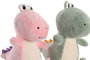 DKD Home Decor Peluche Dinosaurio Rosa Palo Verde 15x20x15cm 12 Unidades