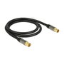 DeLOCK Cable Coaxial RG-6/U con conectores IEC de 1 m