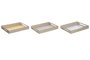 DKD Home Decor Bandeja MDF 40X30X5 Surtida 3 Unidades