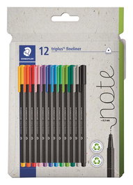 Rotulador Fibra Staedtler 334 Triplus Fineliner Caja De 12