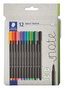 STAEDTLER Triplus Fineliner Caja de 12 Colores Brillantes