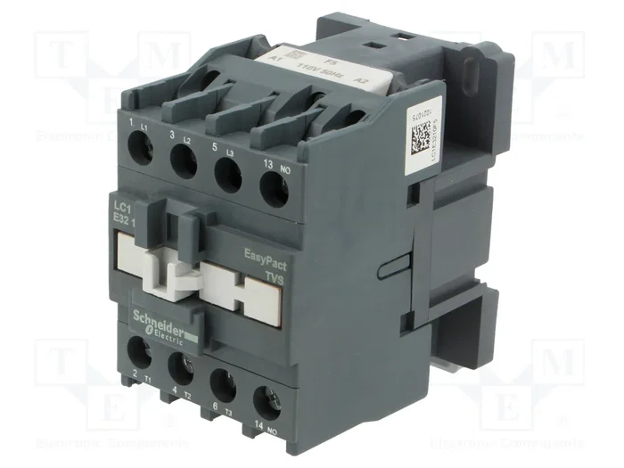 SCHNEIDER ELECTRIC Contactor Easy TeSys LC1E3210F5 32A 110VAC SCHNEIDER ELECTRIC Contactor Easy TeSys LC1E3210F5 32A 110VAC