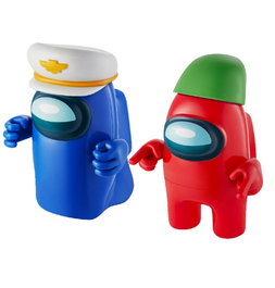 Bizak Figura de Acción Surtido Among Us, 2 Figuras de 12 cm con Accesorios Sorpresa, 4 Modelos para Coleccionar