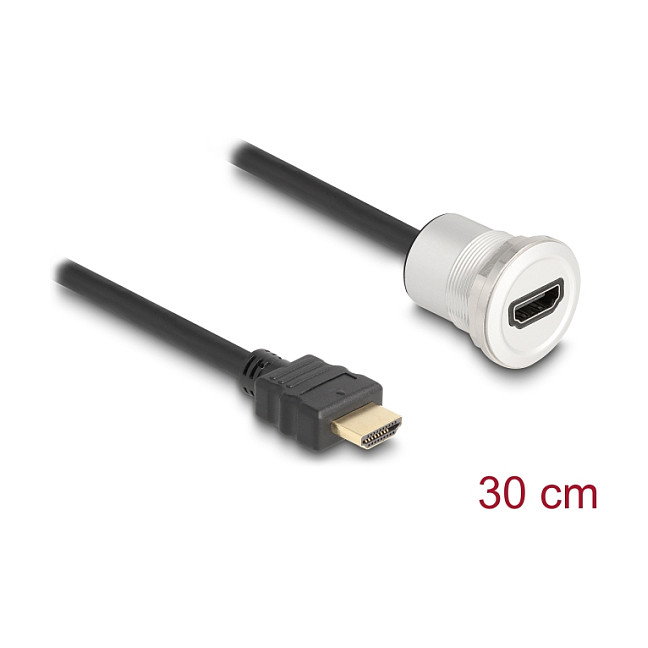 DeLOCK 88180 Cable HDMI de montaje 8K 60 Hz con cable de 0,3 m