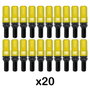 OMP Juego de 20 Tornillos con Protector de Aluminio Amarillo M12x1.25