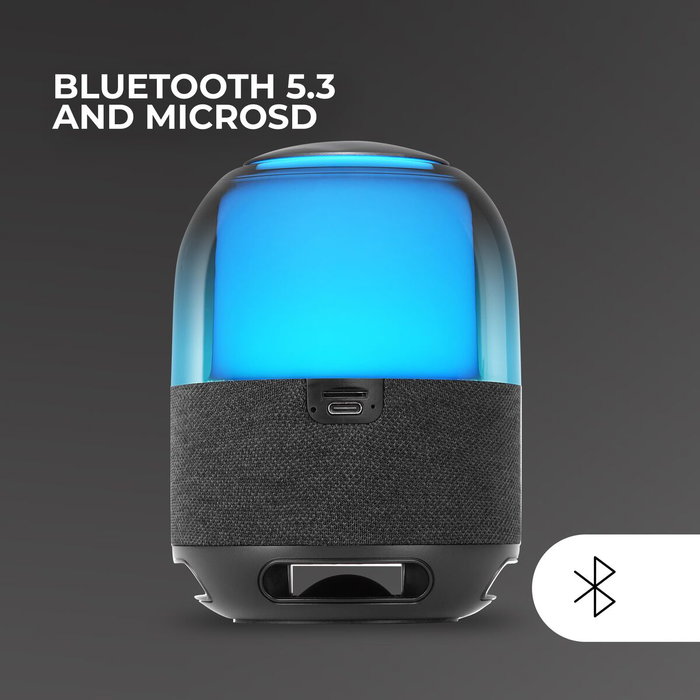 Mars Gaming MS-FLOW Altavoz Bluetooth RGB 360º Negro 15W