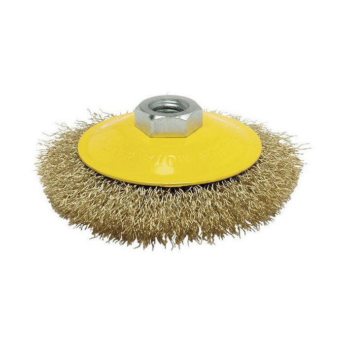 Mota Herramientas Cepillo Cónico de Alambre Ondulado Ø115 mm