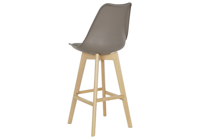 DKD Home Decor Taburete Gris Natural Haya Pu 55 x 109 x 48.5 cm Altura Asiento 75 cm