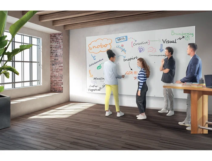 Nobo Pizarra Blanca Infinity Sin Marco Acero Lacado Magnética 1200x900 mm