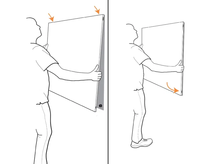 Nobo Pizarra Blanca Infinity Sin Marco Acero Lacado Magnética 1200x900 mm