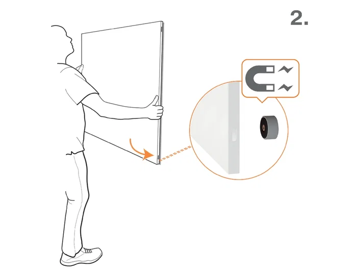 Nobo Pizarra Blanca Infinity Sin Marco Acero Lacado Magnética 1200x900 mm