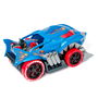 T-Racers Camión Lanzador Shark Squad PTRSP114IN80 con 2 Coches Exclusivos y Sistema Mix N'Race