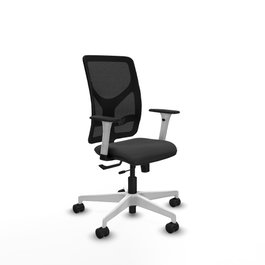 PIQUERAS Y CRESPO Silla de oficina Motilla con mecanismo Sincro/Traslack, Gris oscuro y Negro