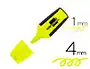 Liderpapel Rotulador Mini Fluorescente Amarillo, Punta Biselada y Agarre Cómodo, Trazo 1-4 mm
