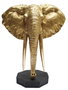 DKD Home Decor Figura de Elefante Dorado y Negro en Resina y Metal