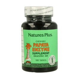 Natures Plus Papaya Enzime 180 comprimidos masticables complemento alimenticio con papaína acción proteolítica