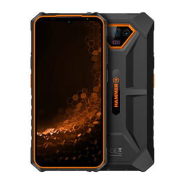 Hammer Iron V - Smartphone Rugerizado y Resistente IP68/69K/MIL-STD-810H, Pantalla 6.5" HD+, Cámara Nocturna 50MP+24MP, Batería 6320 mAh, Android 13, 64GB + 6GB RAM